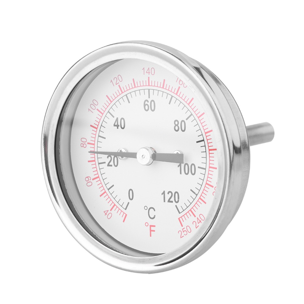Oven Thermometer Analog - Paslanmaz Çelik Fırın Termometresi Gümüş Analog