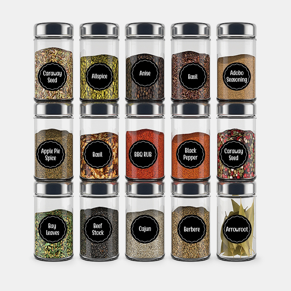 Kitchen Baking Organization - 144 adet Su Geçirmez Dikdörtgen Baharat