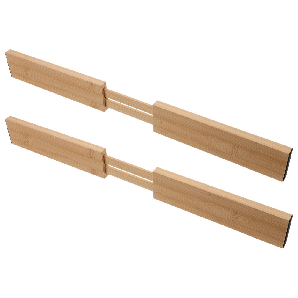 Kitchen Utensils - 2 adet bambu çekmece bölücüler ayarlanabilir