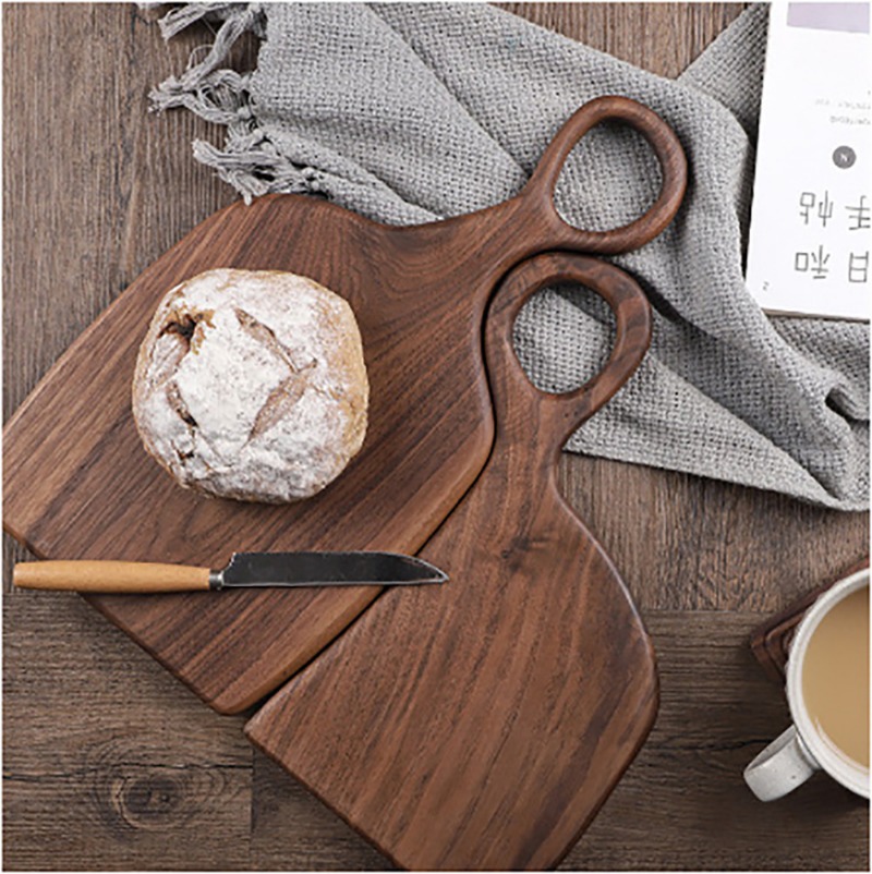 Kitchen Utensils - Siyah Ceviz Katı Doğrama Tahtaları Ahşap