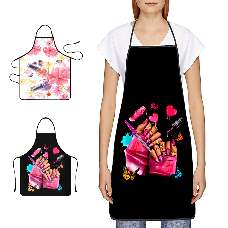 Kitchen Baking Zone - Z. Oje Baskılı Güzellik Mutfak Önlüğü