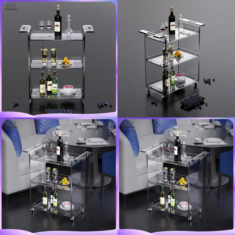 Kitchen Baking Organization - Modern 3 Katlı Mutfak Arabası, Depolama