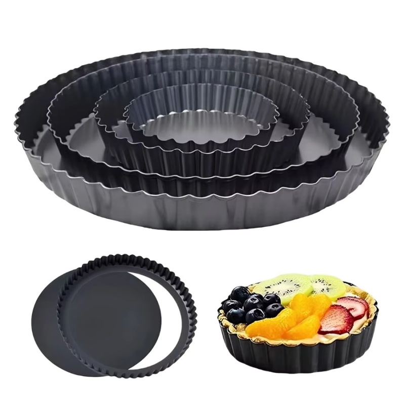 Kitchen Baking Pan - 1 adet çıkarılabilir alt yuvalı tart