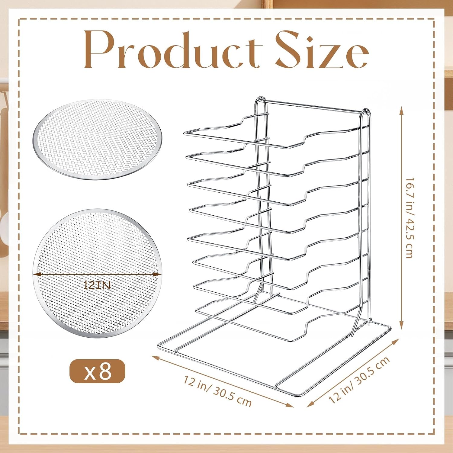 8 Katmanlı Pizza Rafı, Delikli - Kitchen Baking Pan incelemesi ve fiyatı