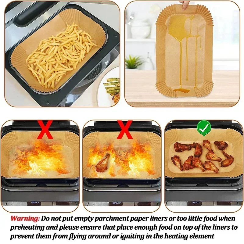 Tek kullanımlık hava fritöz ka - Kitchen Baking Paper incelemesi ve fiyatı
