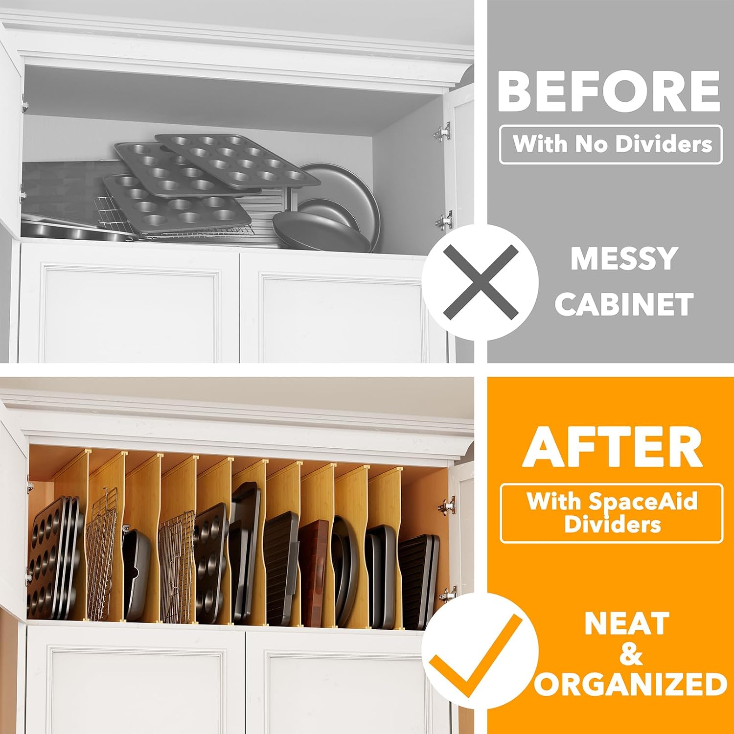 10'lu Paket Bambu Tepsi Bölücü - Kitchen Baking Organization incelemesi ve fiyatı